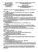 Đề khảo sát đội tuyển học sinh giỏi lần 2 môn Hóa học Lớp 11 - Năm học 2017-2018 - Trường THPT Quỳnh Lưu (Có đáp án)